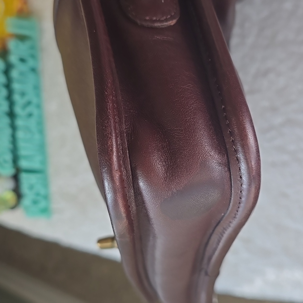 Coach Vintage PENNY A81-9755 Mahagony Leather Purse +purse Bling - Picture 16 of 17